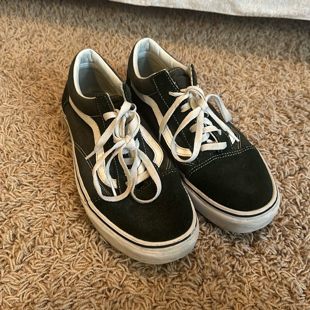 Green Low Top Tie Vans